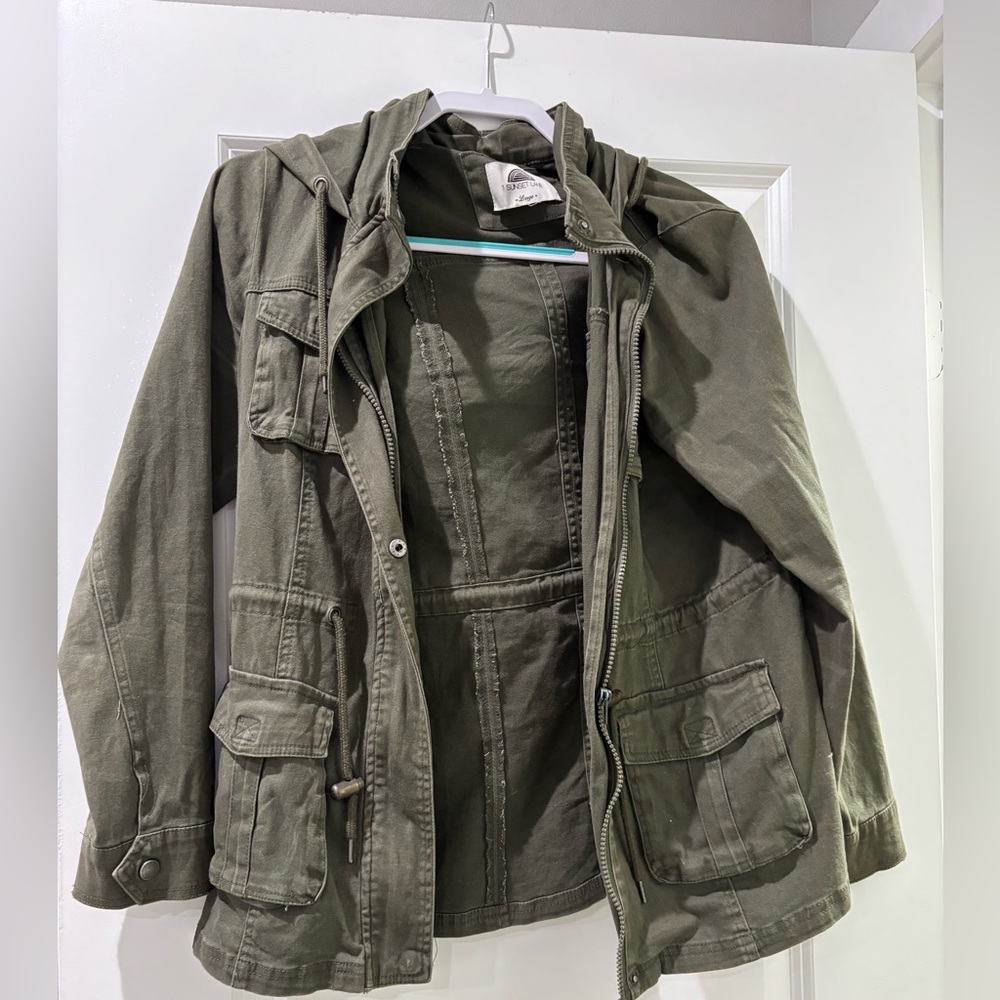 1 Sunset Lane Olive Green Jacket